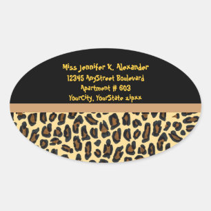Leopard Animal Print Address Labels