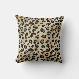 Leopard Animal Print Artistic Wild Cat Fur Texture Cushion