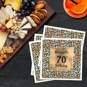 Leopard Animal Print Birthday Napkin