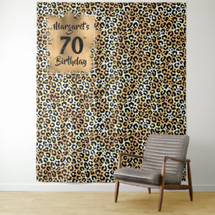 Leopard Animal Print Birthday Tapestry