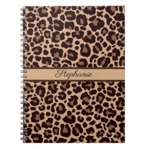 Leopard Animal Print Cheetah Rose Gold Trendy chic Notebook
