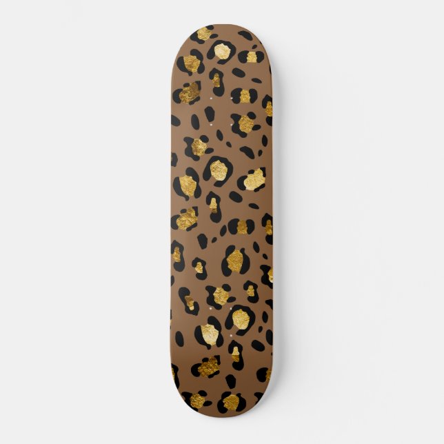 Leopard Animal Print Glam #29 #pattern #decor #art Skateboard (Front)