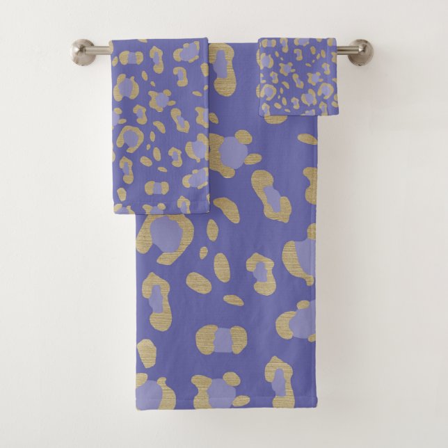 Leopard Animal Print Glam #33 #pattern #decor #art Bath Towel Set (Insitu)