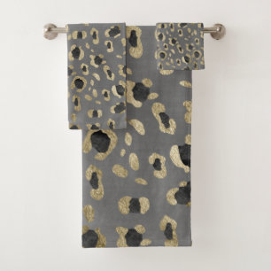 Leopard Animal Print Glam #4 Bath Towel Set