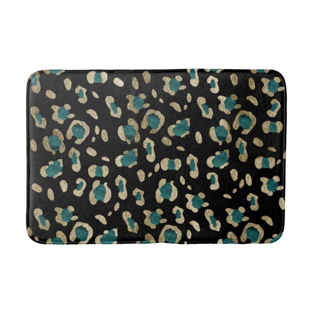 Leopard Animal Print Glam #5 Bath Mat (Front)