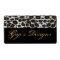 Leopard animal print handmade labels