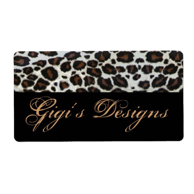 Leopard animal print handmade labels (Front)