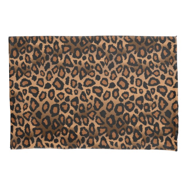 Leopard Animal Print in Brown Pillowcase (Front)