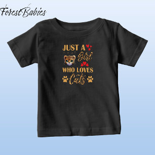 Leopard Animal Print Just a Girl Who Loves Cats 🐆 Baby T-Shirt