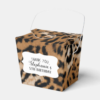 Leopard Animal Print Kids Birthday Party Favour Box