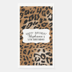 Leopard Animal Print Kids Birthday Party  Napkin