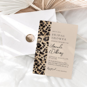 Leopard Animal Print Modern Bridal Shower  Invitation