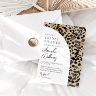 Leopard Animal Print Modern Bridal Shower  Invitation