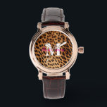 Leopard Animal Print Monogram Watch<br><div class="desc">Leopard Animal Print Monogram and Name</div>
