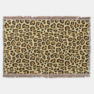Leopard Animal Print Pattern-25560 Throw Blanket