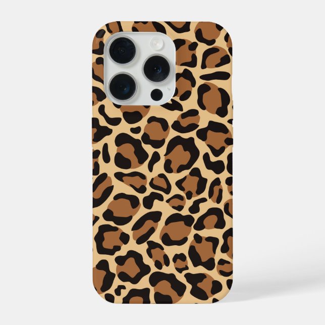 Leopard Animal Print Pattern iPhone Case (Back)