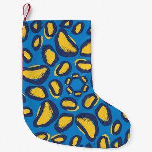 Leopard animal print pattern small christmas stocking