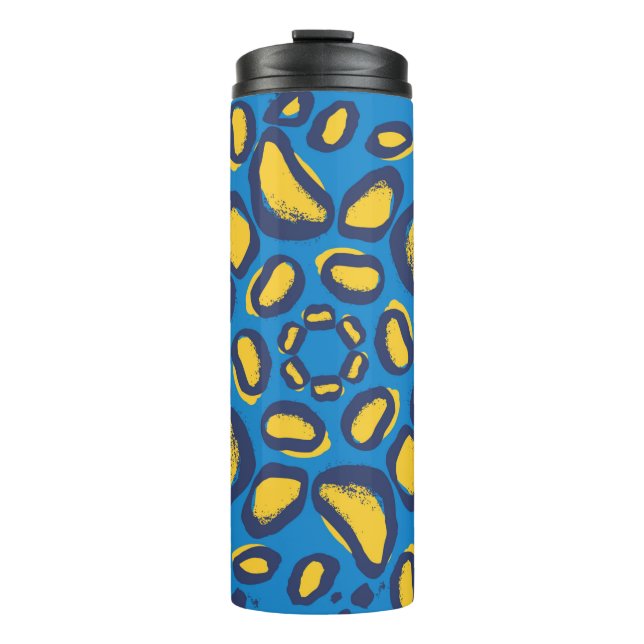 Leopard animal print pattern thermal tumbler (Front)