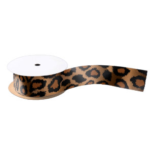 Leopard Animal Print Satin Ribbon