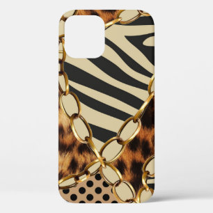 Leopard Animal Print Seamless Pattern iPhone 12 Case