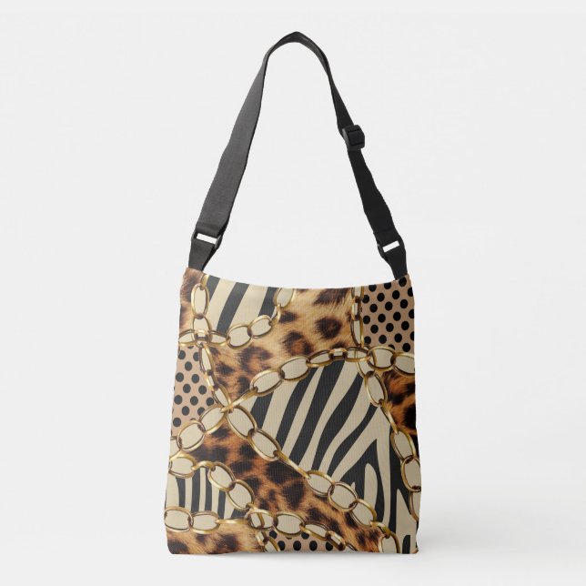 Leopard Animal Print Seamless Pattern Crossbody Bag (Front)
