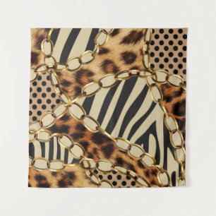 Leopard Animal Print Seamless Pattern Tapestry