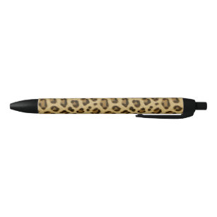 Leopard Animal Print Skin Pattern Black Ink Pen