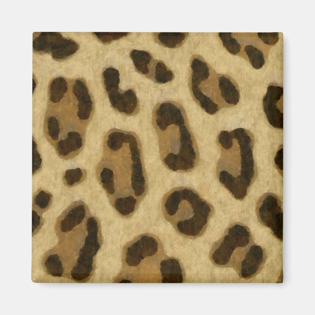 Leopard Animal Print Skin Pattern Magnet (Front)