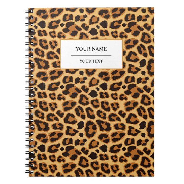 Leopard Animal Print Skin Pattern Notebook (Front)