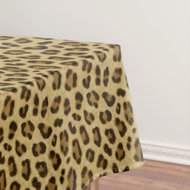 Leopard Animal Print Skin Pattern   Tablecloth (In Situ)