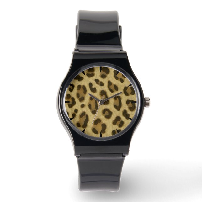 Leopard Animal Print Skin Pattern Watch (Front)