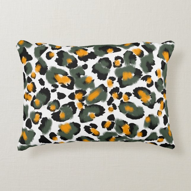 Leopard Animal Print Texture Background Decorative Cushion (Front)