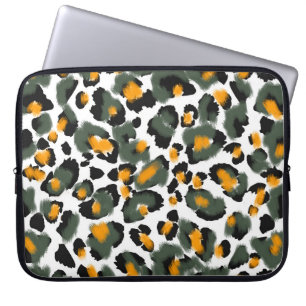 Leopard Animal Print Texture Background Laptop Sleeve