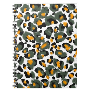 Leopard Animal Print Texture Background Notebook