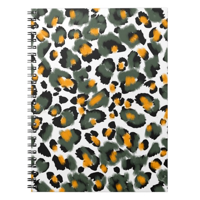 Leopard Animal Print Texture Background Notebook (Front)