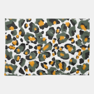 Leopard Animal Print Texture Background Tea Towel
