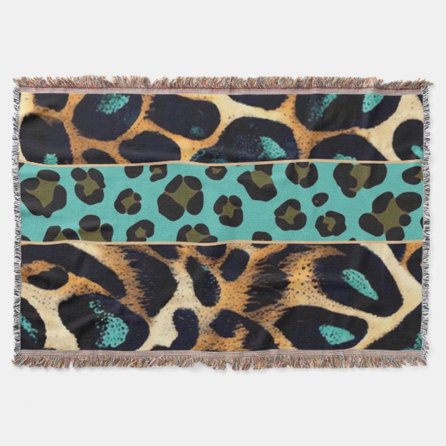 LEOPARD Animal Print - Throw Blanket (Front)