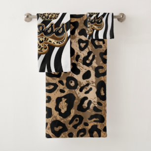 Leopard Animal Print Towel Set.. Boss High Heel