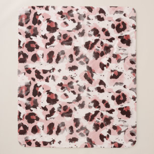 Leopard Animal Skin: Tie Dye Elegance. Sherpa Blanket