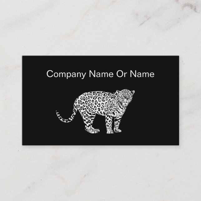 Leopard Animal Theme Business Cards (Front)