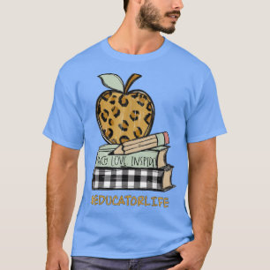 Leopard Apple EDUCATOR LIFE Back To School Classic T-Shirt