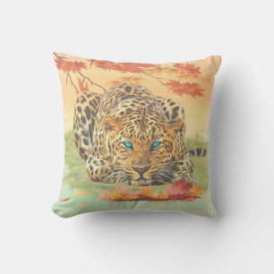Leopard art cushion