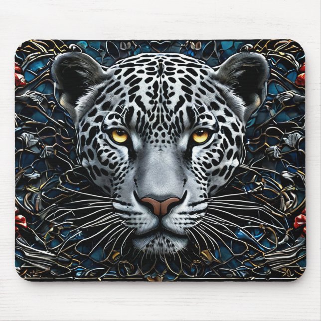 Leopard art mouse mat (Front)