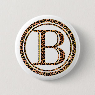 leopard B 6 Cm Round Badge