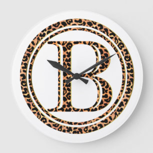 leopard B Large Clock