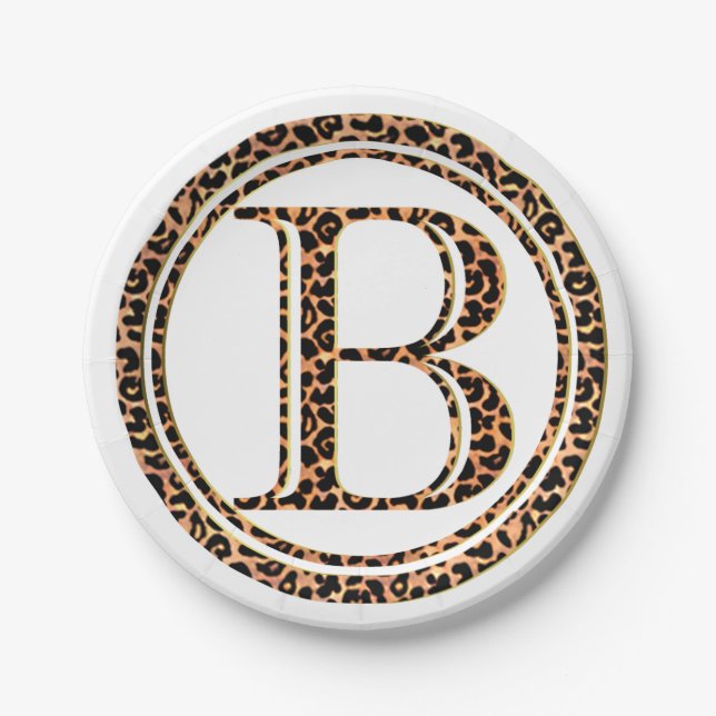 leopard B Paper Plate (Front)