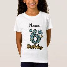 Leopard Baby 6th birthday t-shirt