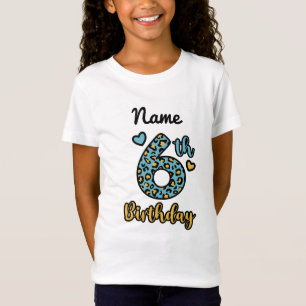 Leopard Baby 6th birthday t-shirt