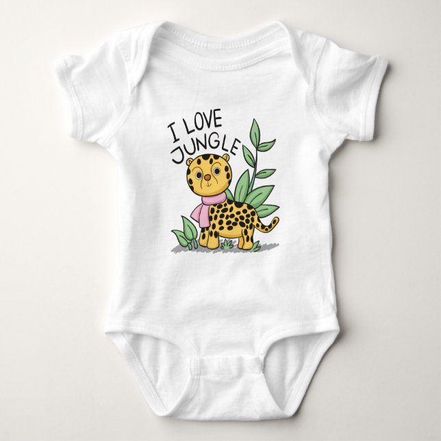 Leopard  baby bodysuit (Front)