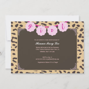 Leopard Baby Shower Invitation